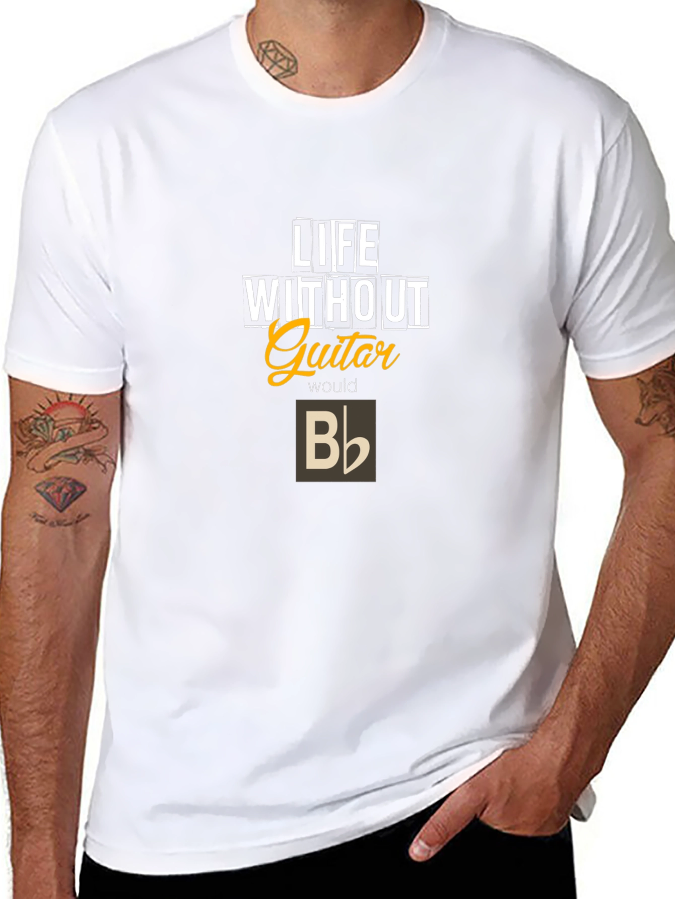 Life Without Guitar T-Shirt - Musician Apparel