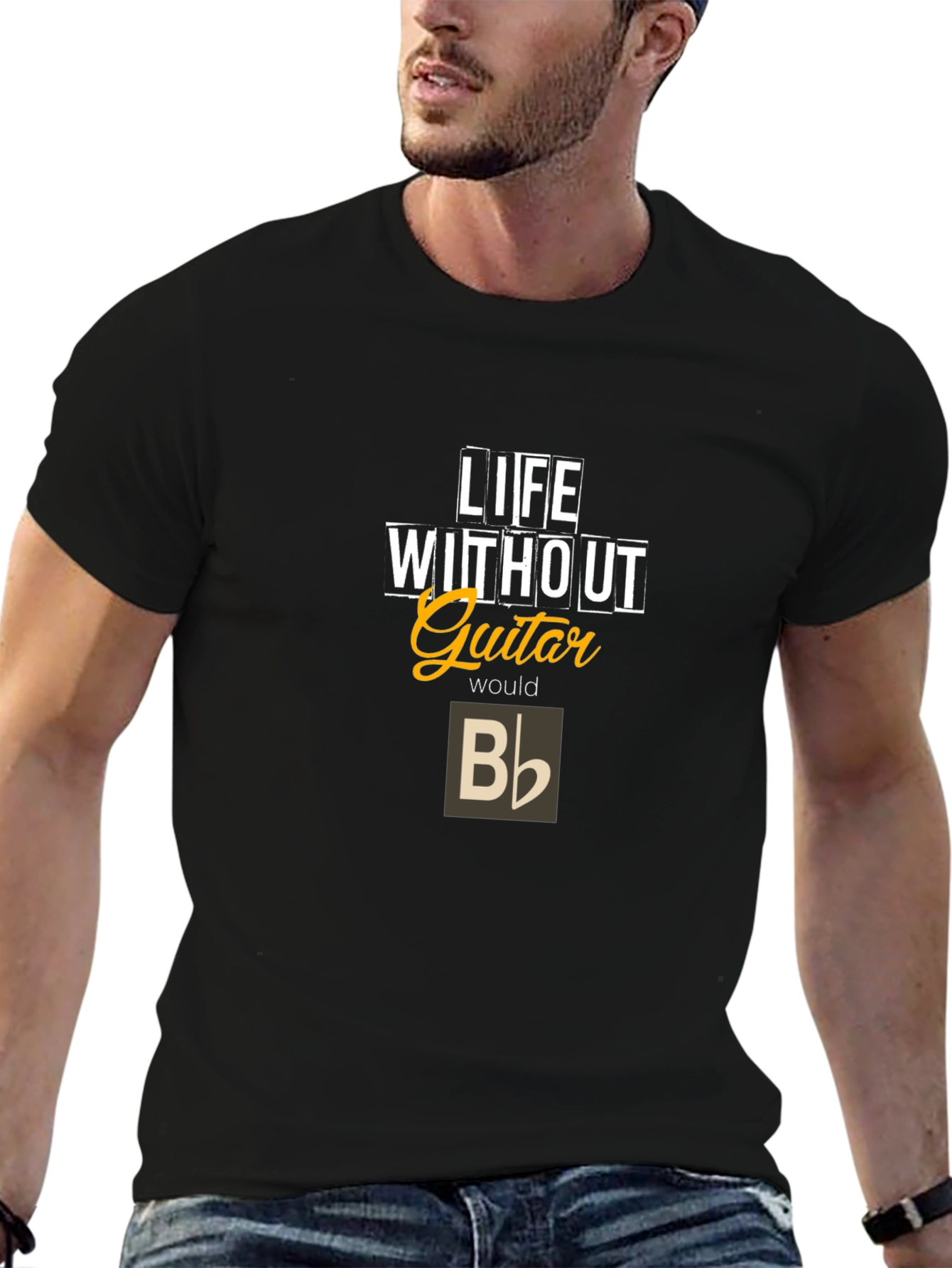 Life Without Guitar T-Shirt - Musician Apparel