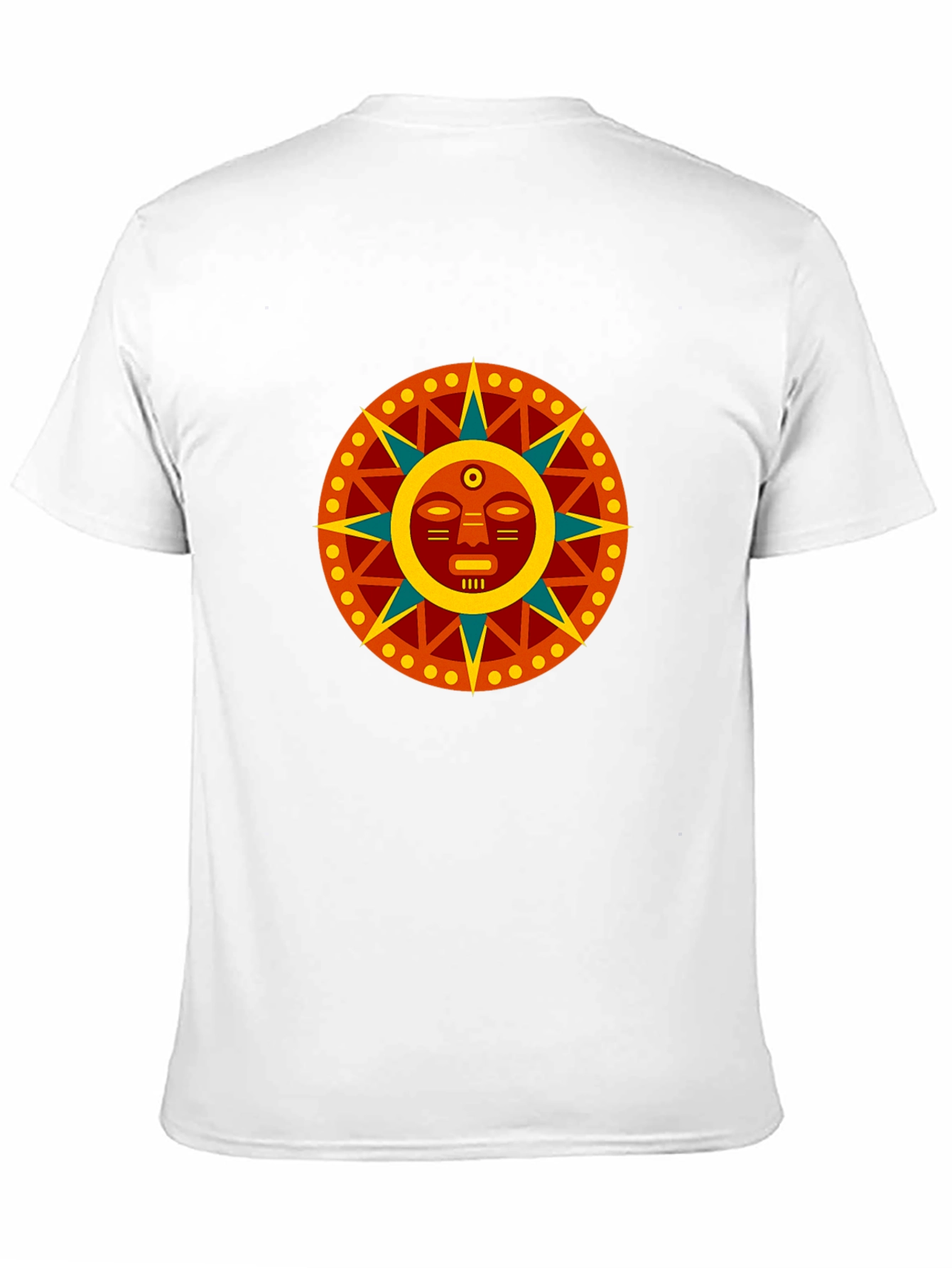 Aztec Sun God Graphic Black T-Shirt
