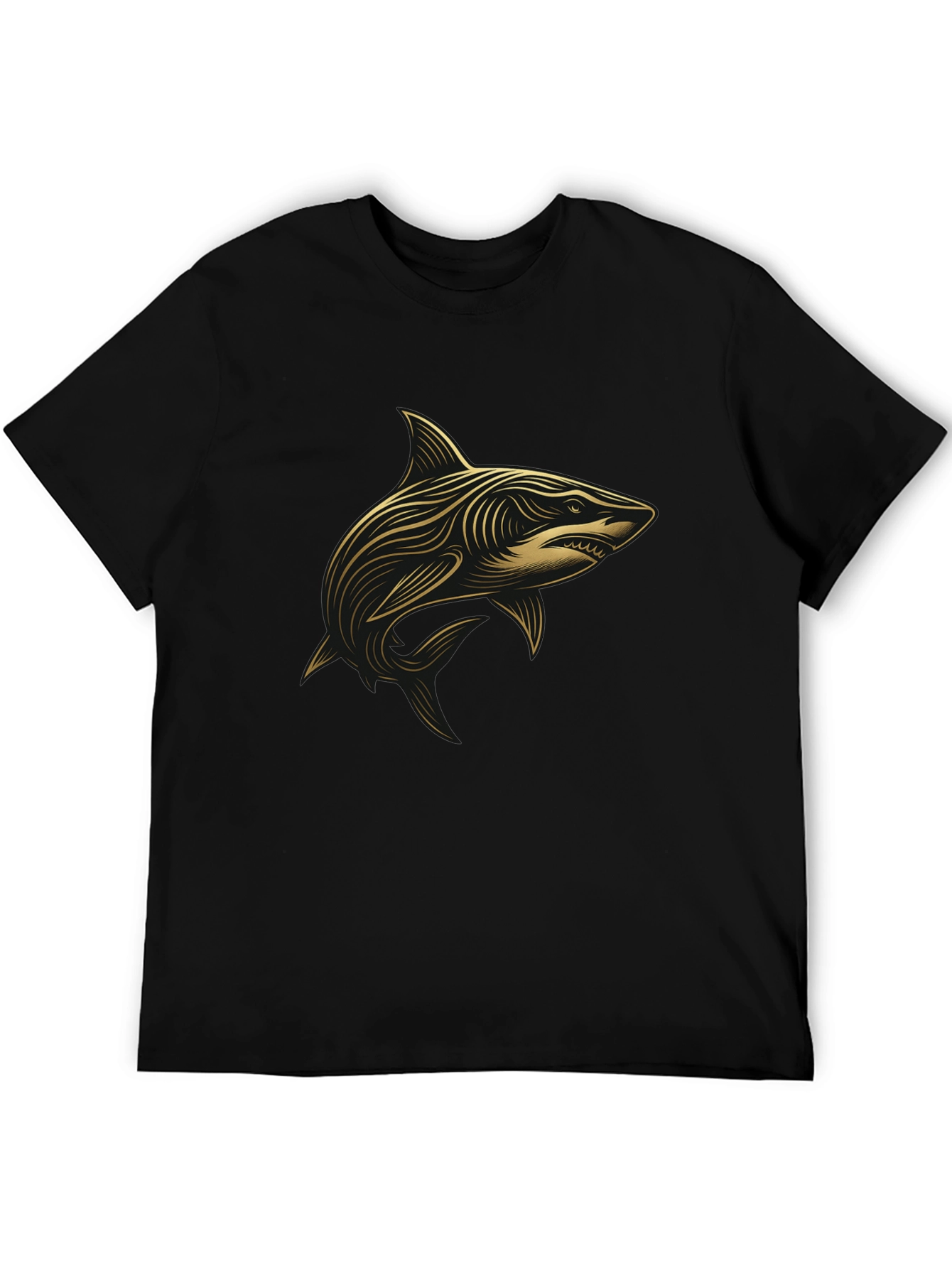 Shark Graphic Black T-Shirt - Stylish Design