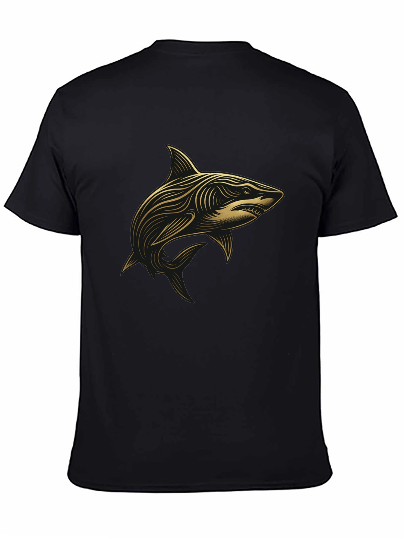 Shark Graphic Black T-Shirt - Stylish Design