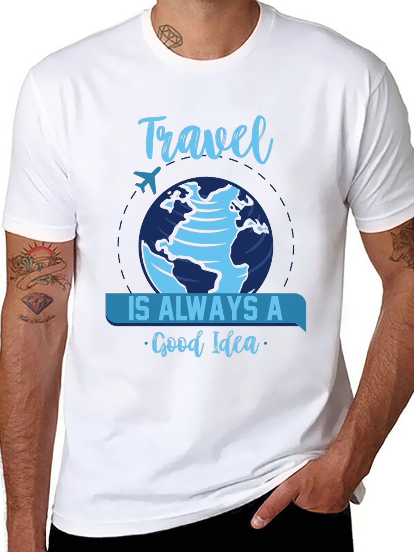 Travel is Always a Good Idea Black T-Shirt