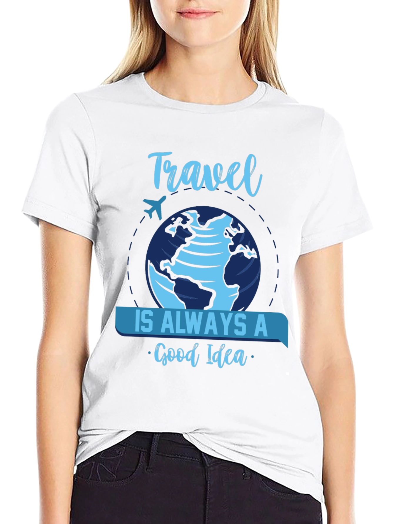 Travel is Always a Good Idea Black T-Shirt