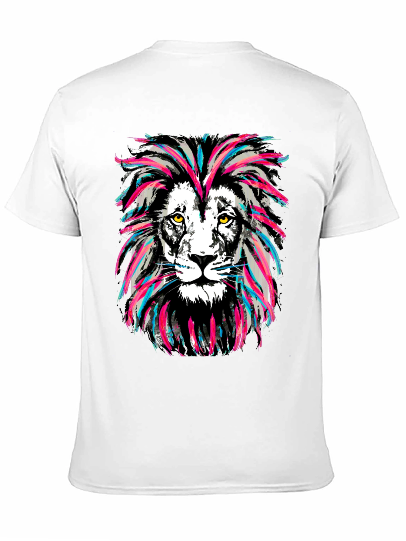 Lion Head Graphic Print Tee