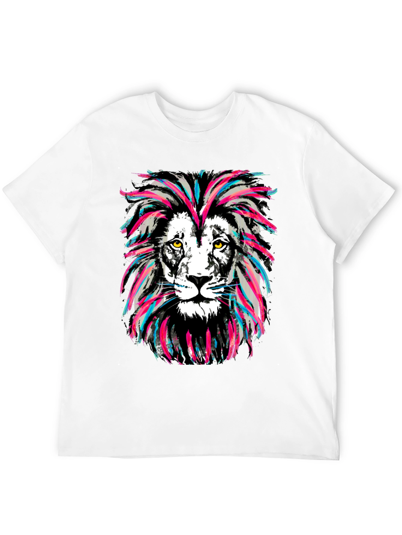 Lion Head Graphic Print Tee
