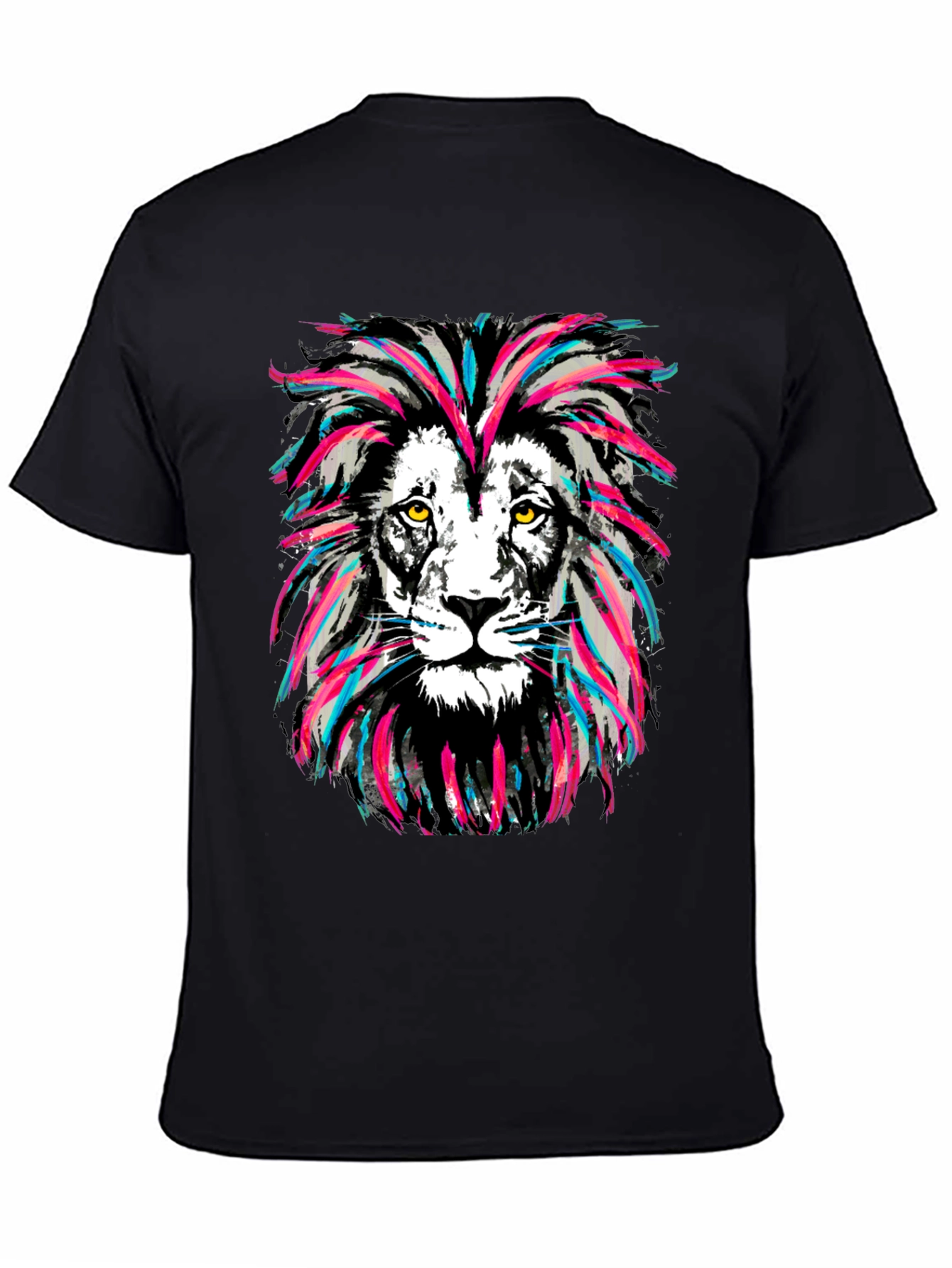 Lion Head Graphic Print Tee