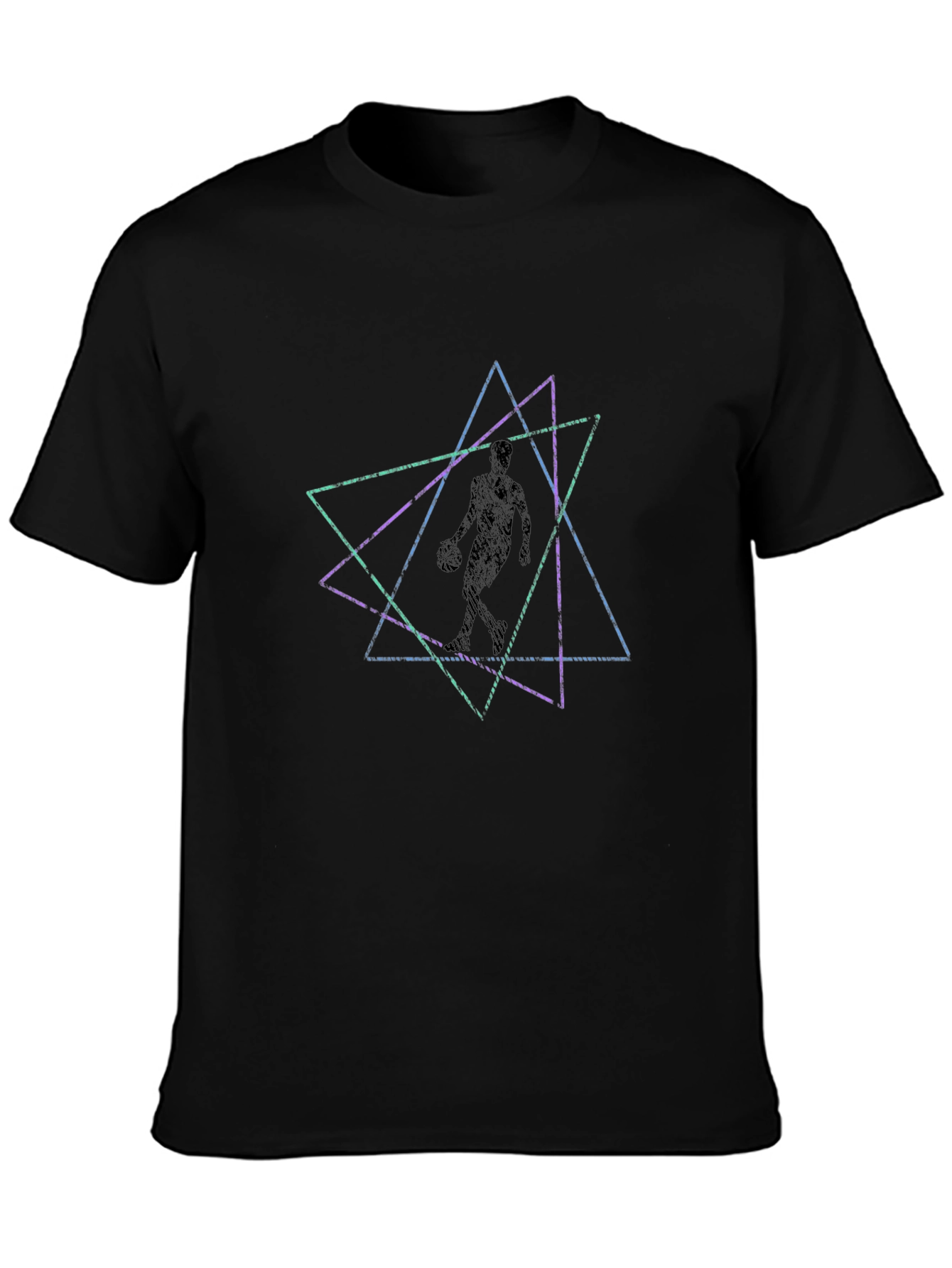 Geometric Figure Black T-Shirt