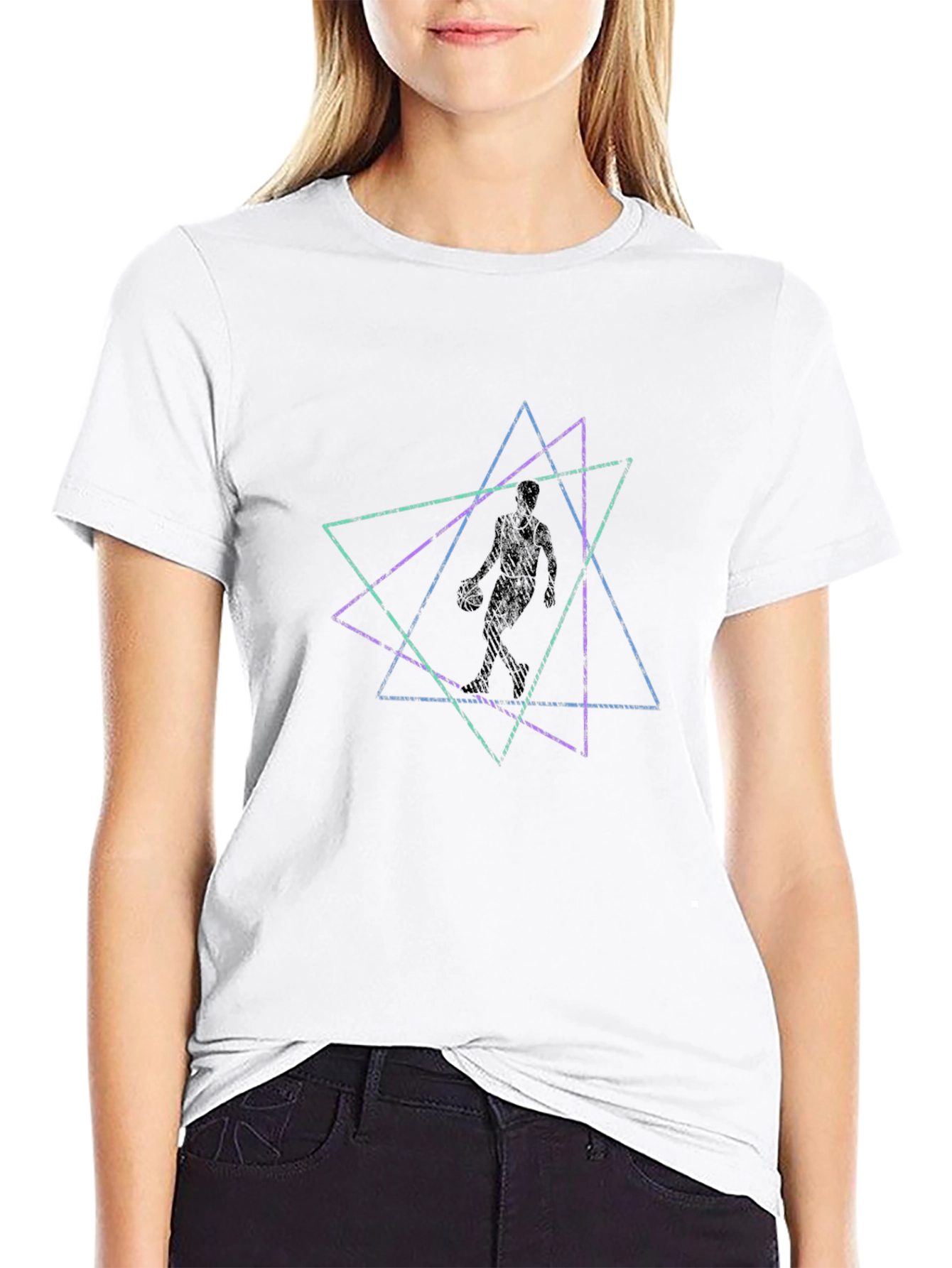 Geometric Figure Black T-Shirt
