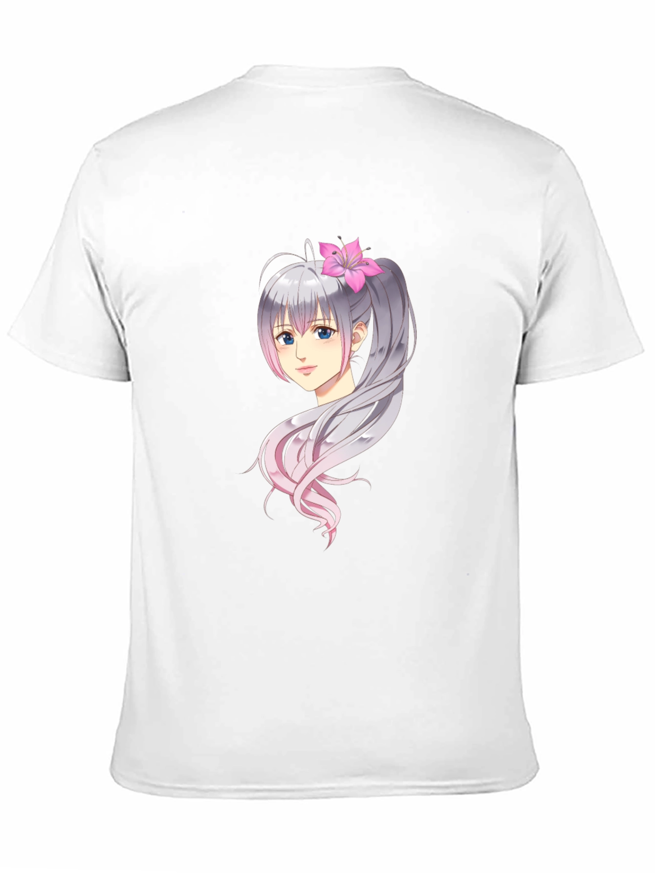 Anime Girl Graphic Print Black Tee