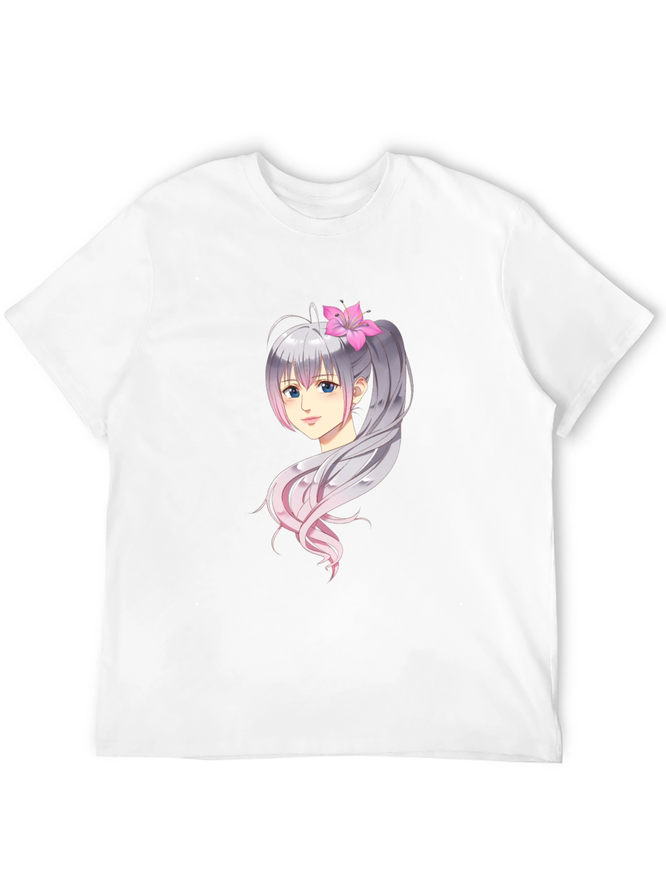 Anime Girl Graphic Print Black Tee