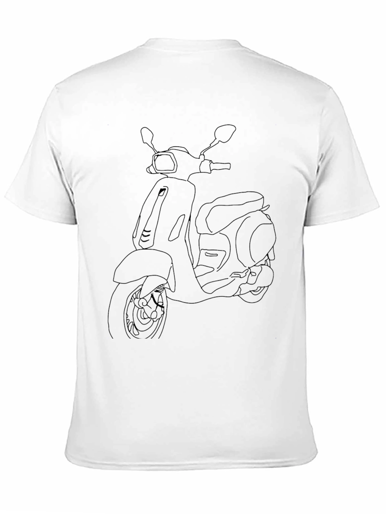 Scooter Outline Graphic Tee - Black