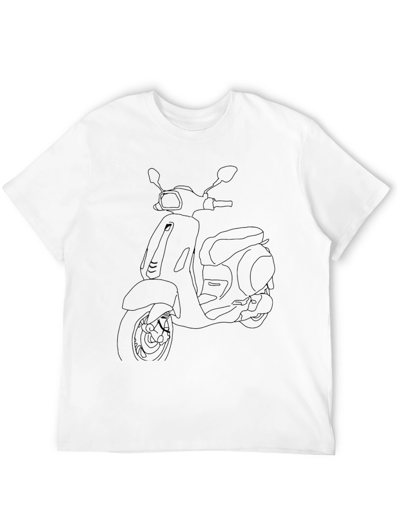 Scooter Outline Graphic Tee - Black
