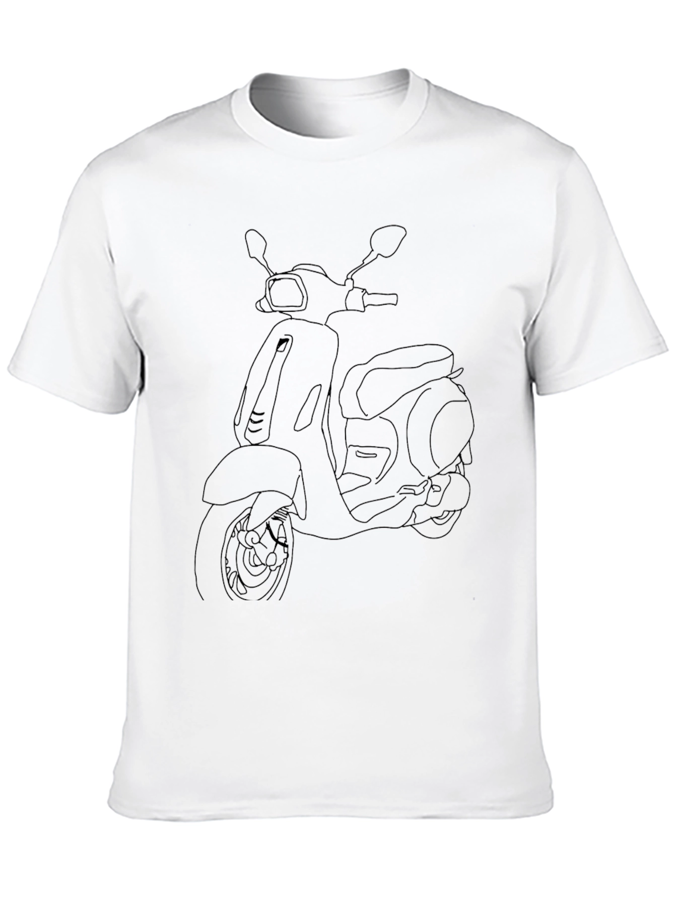 Scooter Outline Graphic Tee - Black