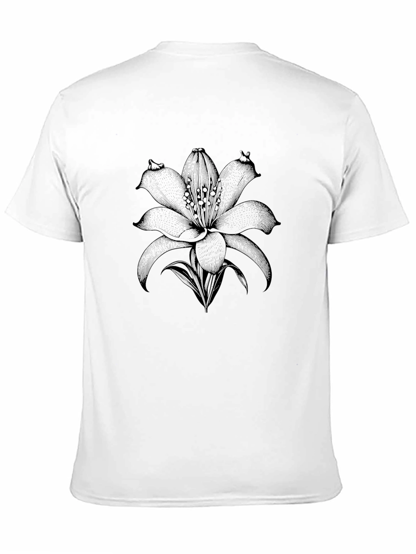 Black Lily Graphic Tee - Stylish Mens T-Shirt