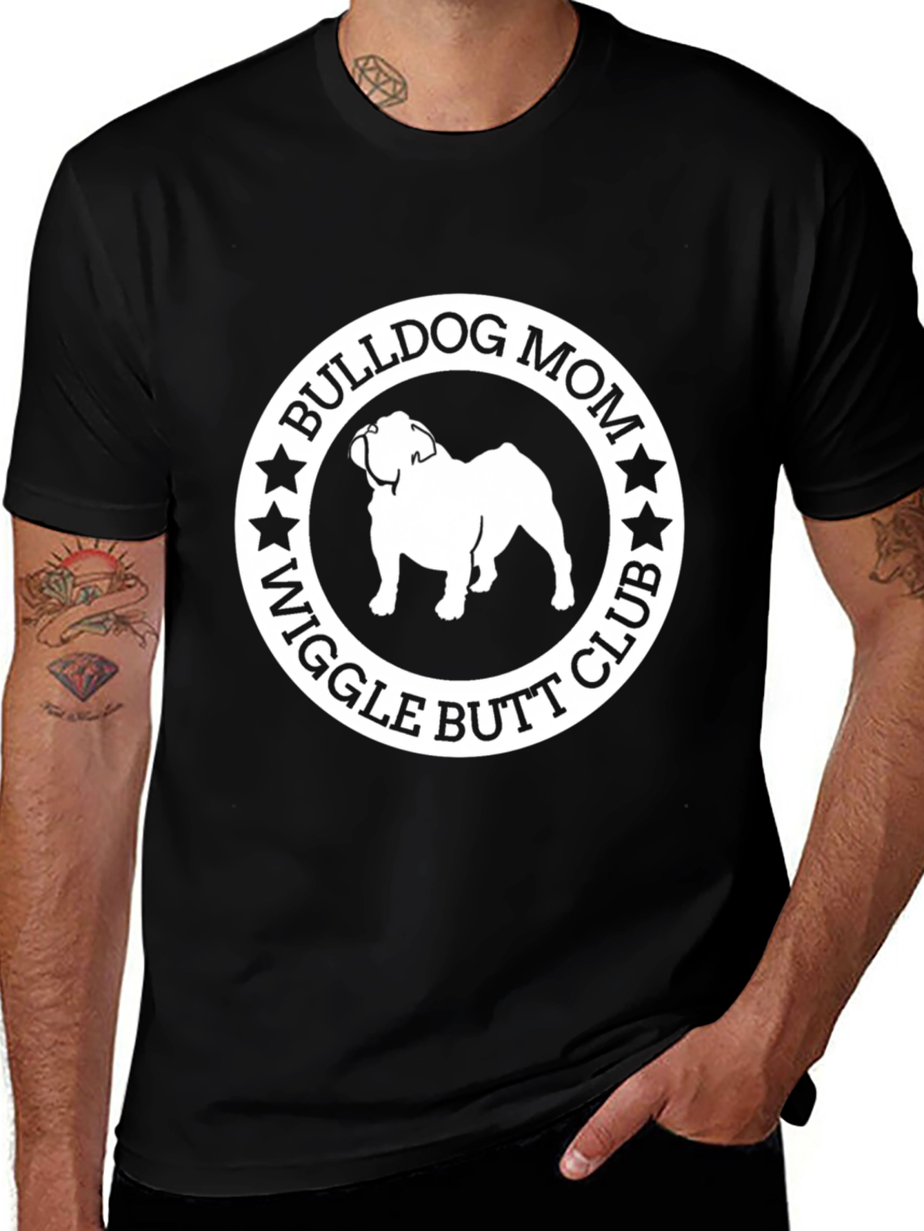 Bulldog Mom T-Shirt - Wiggle Butt Club