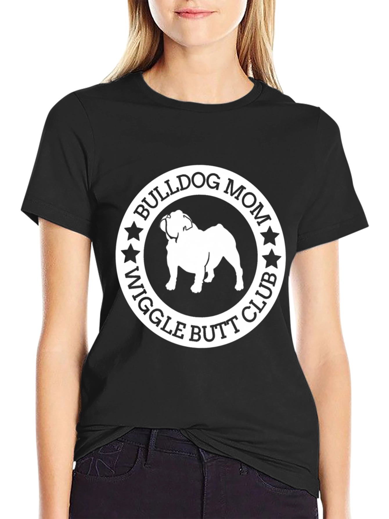 Bulldog Mom T-Shirt - Wiggle Butt Club