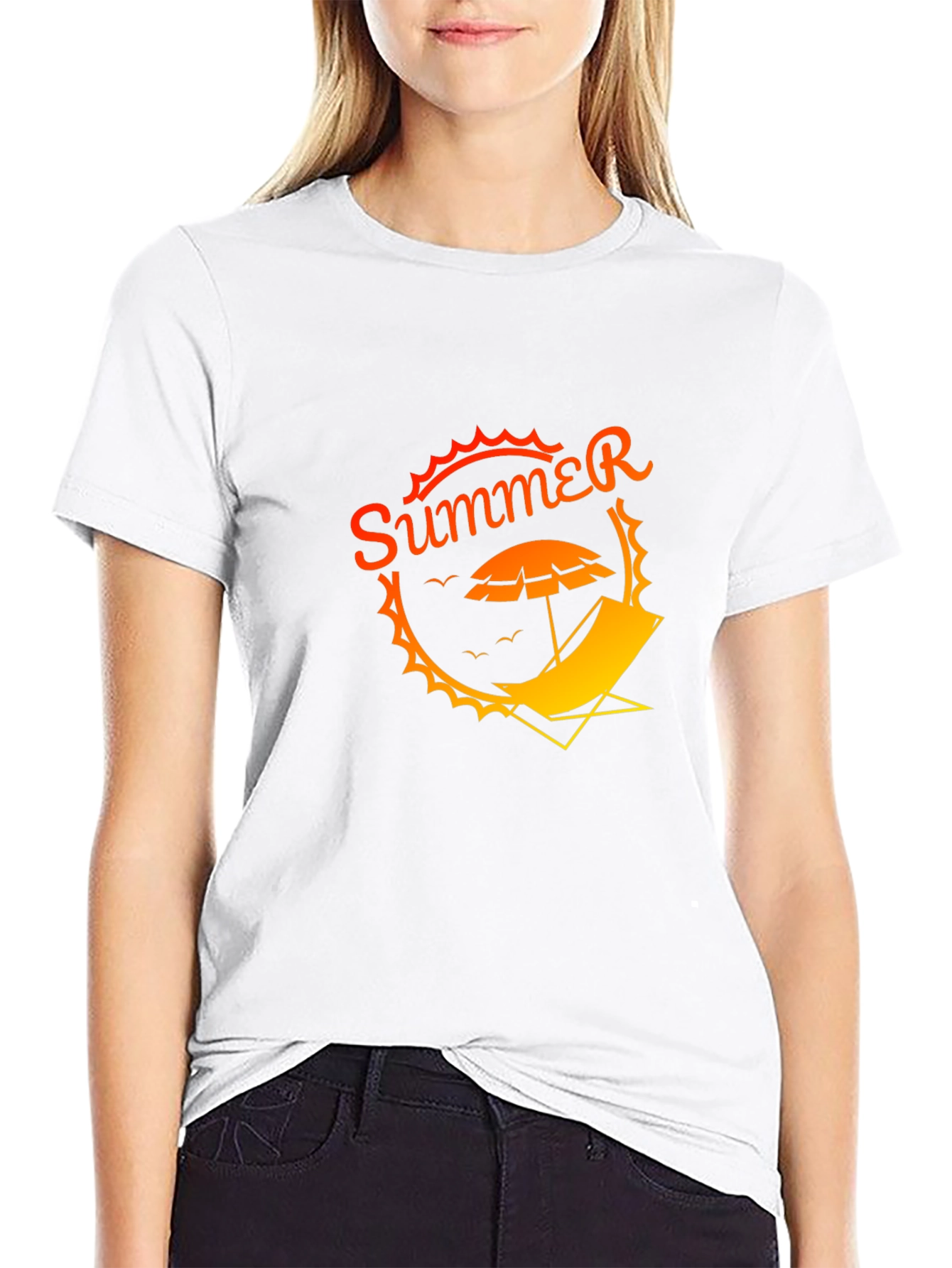 Summer Vibe Black T-Shirt
