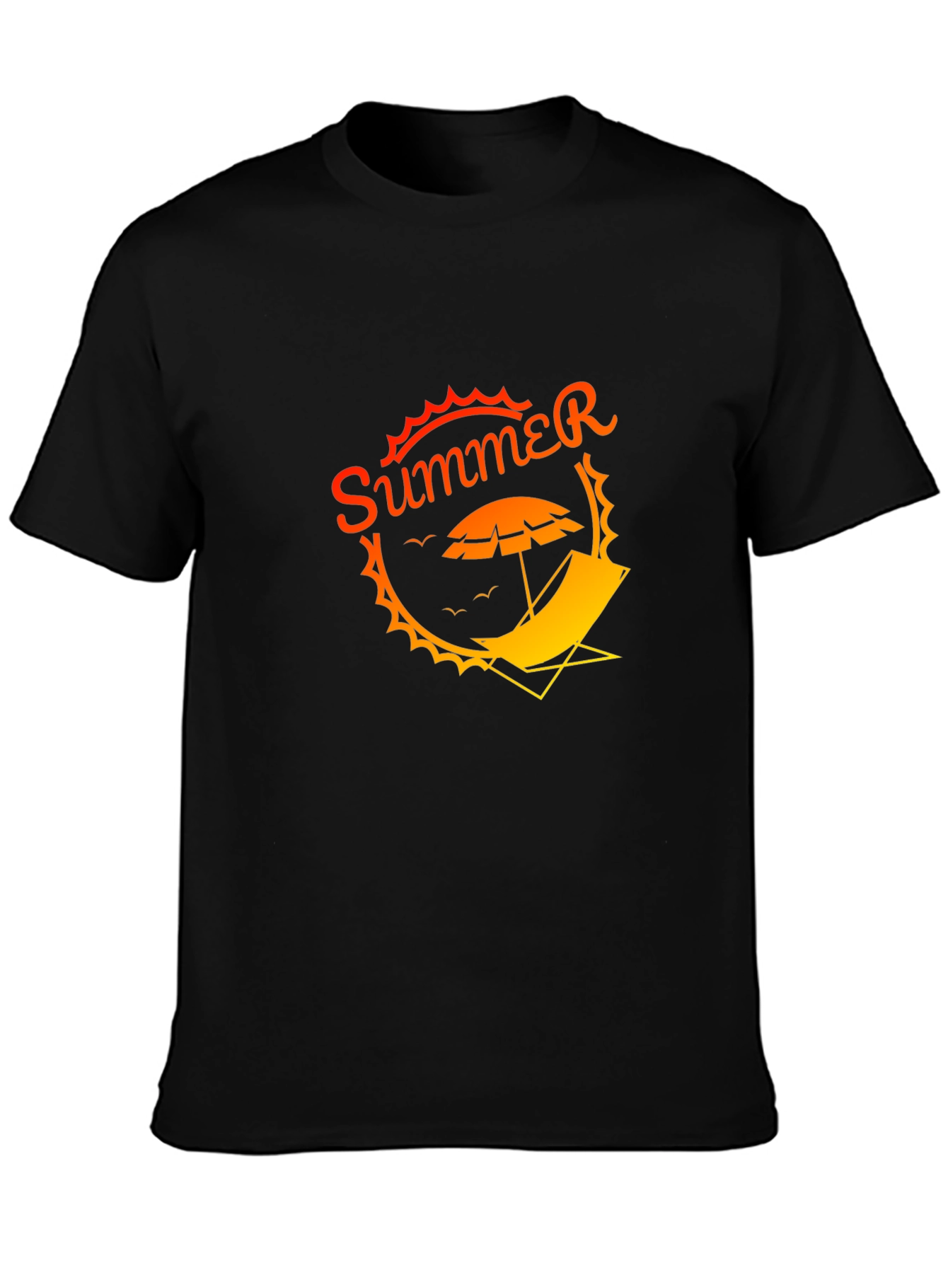 Summer Vibe Black T-Shirt