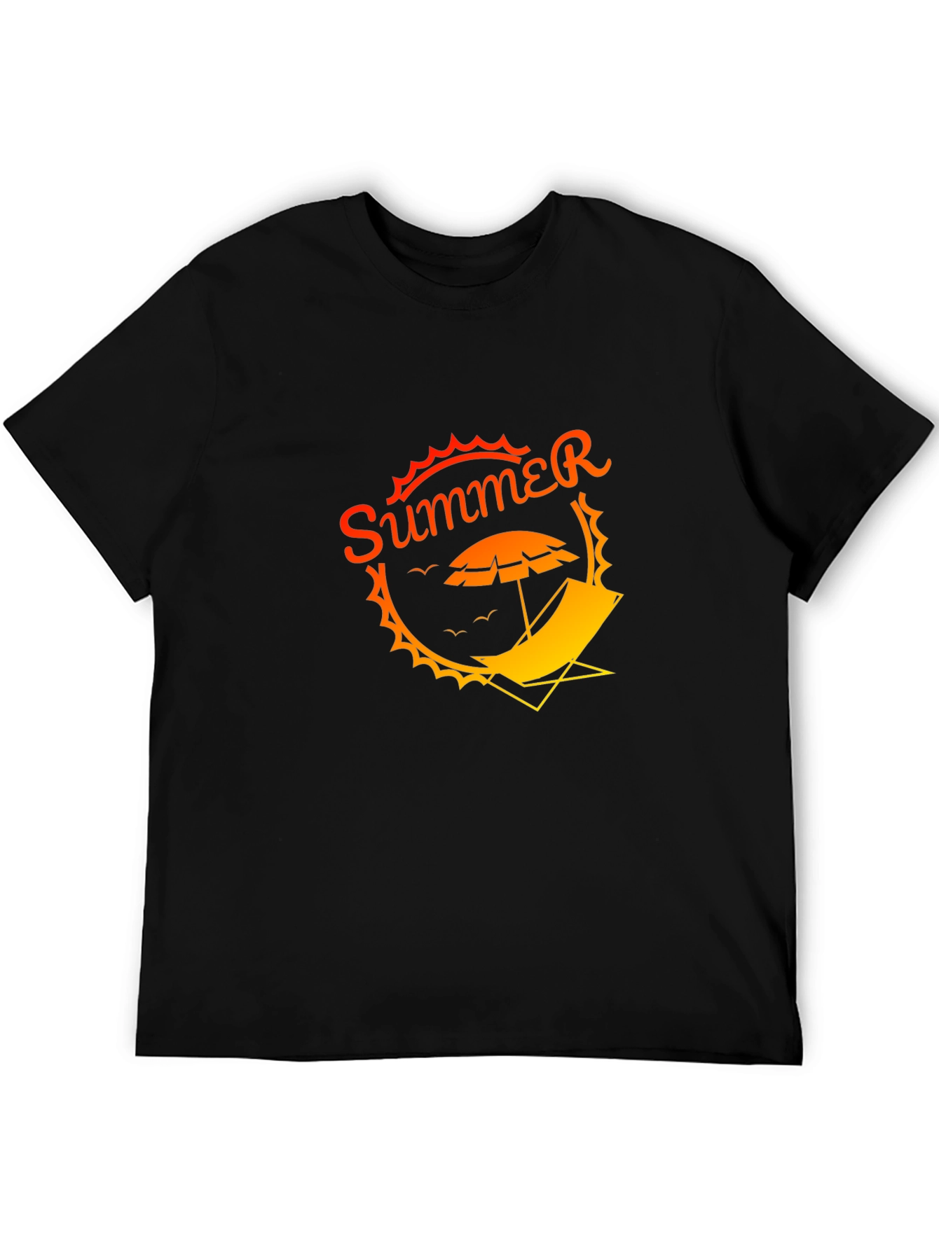 Summer Vibe Black T-Shirt