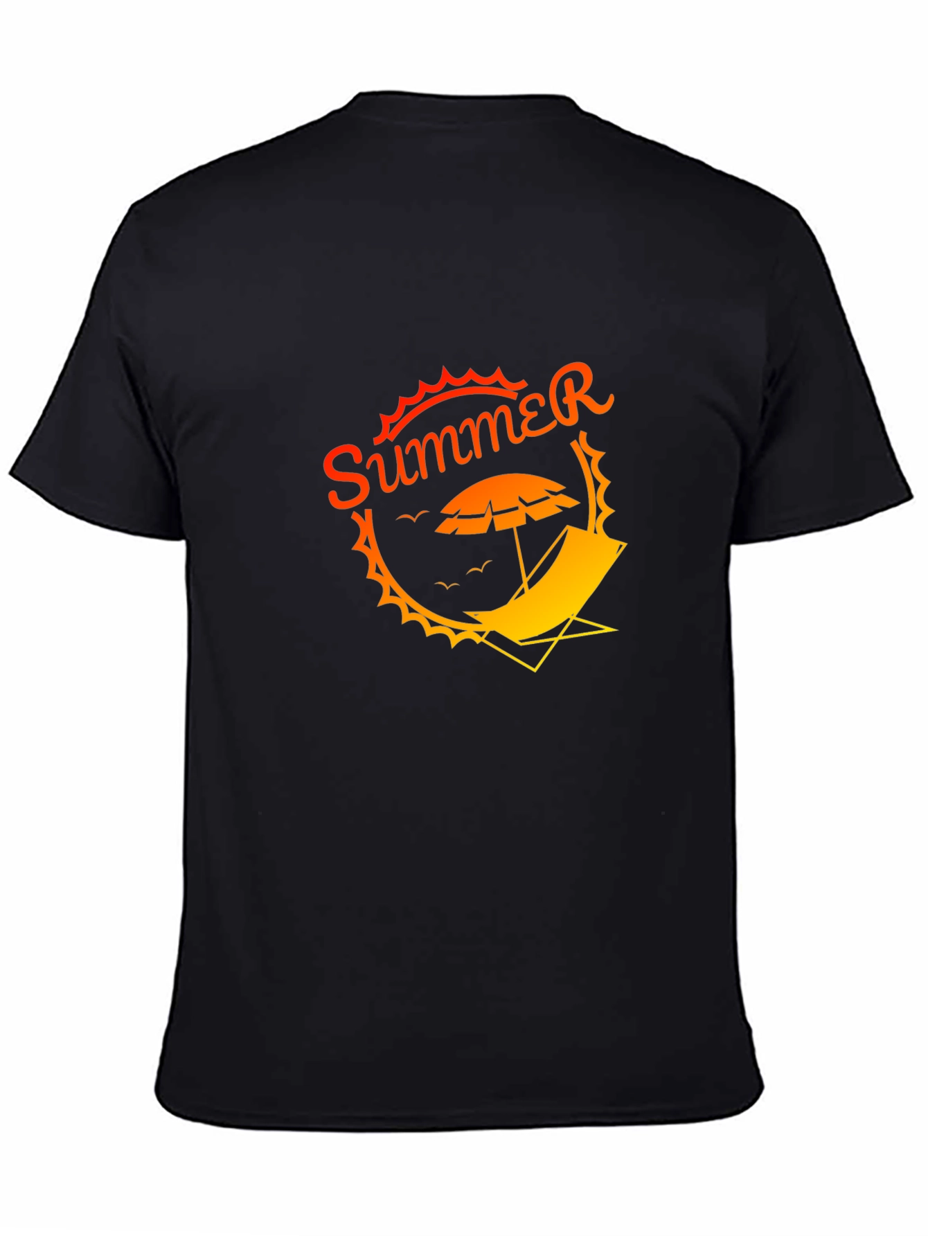 Summer Vibe Black T-Shirt