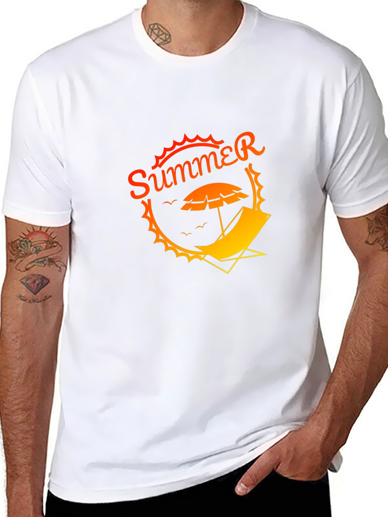 Summer Vibe Black T-Shirt