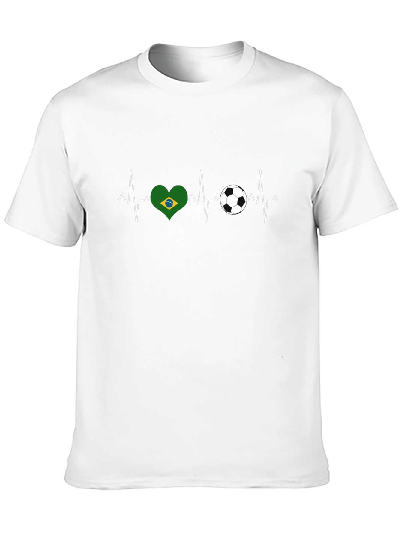 Brazil Soccer Heartbeat T-Shirt