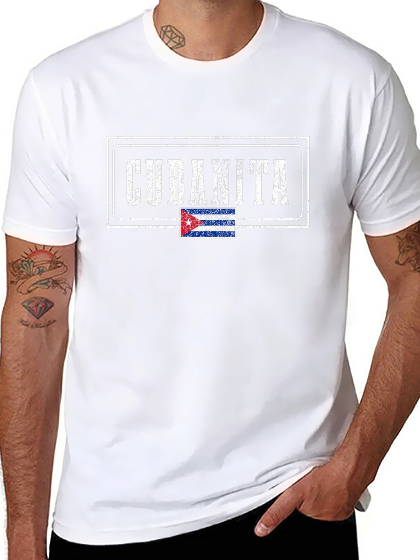 Cubanita T-Shirt Cuba Flag Distressed Design