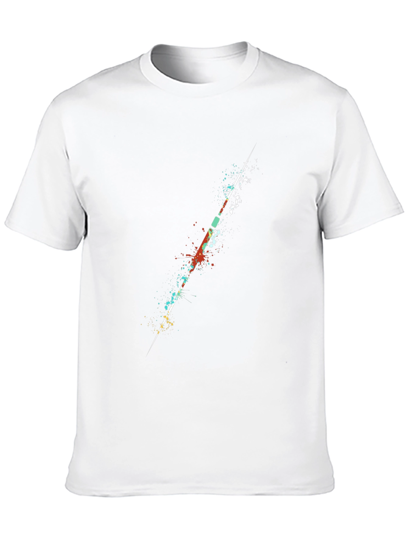 Abstract Splatter Graphic Print Black T-Shirt