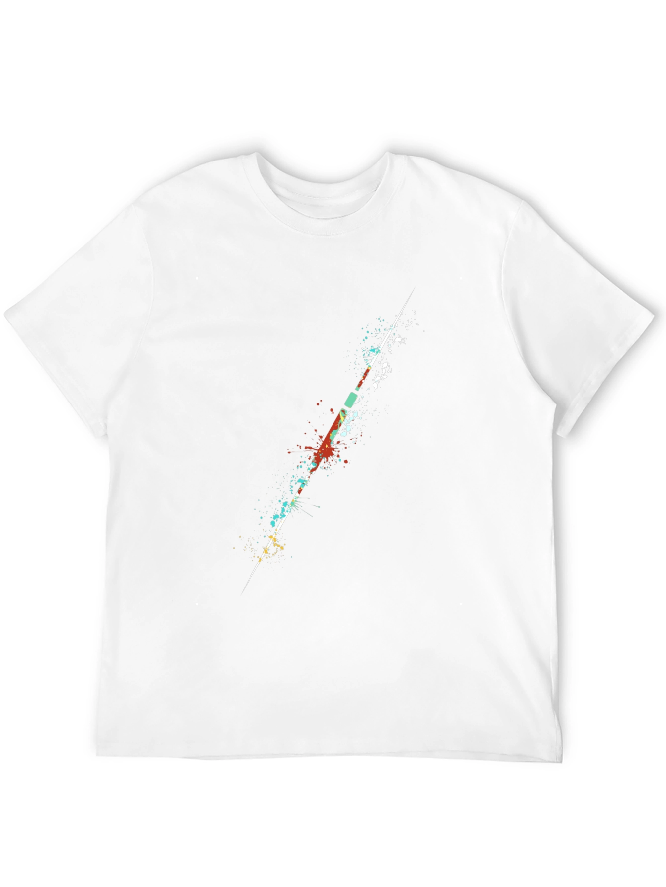 Abstract Splatter Graphic Print Black T-Shirt