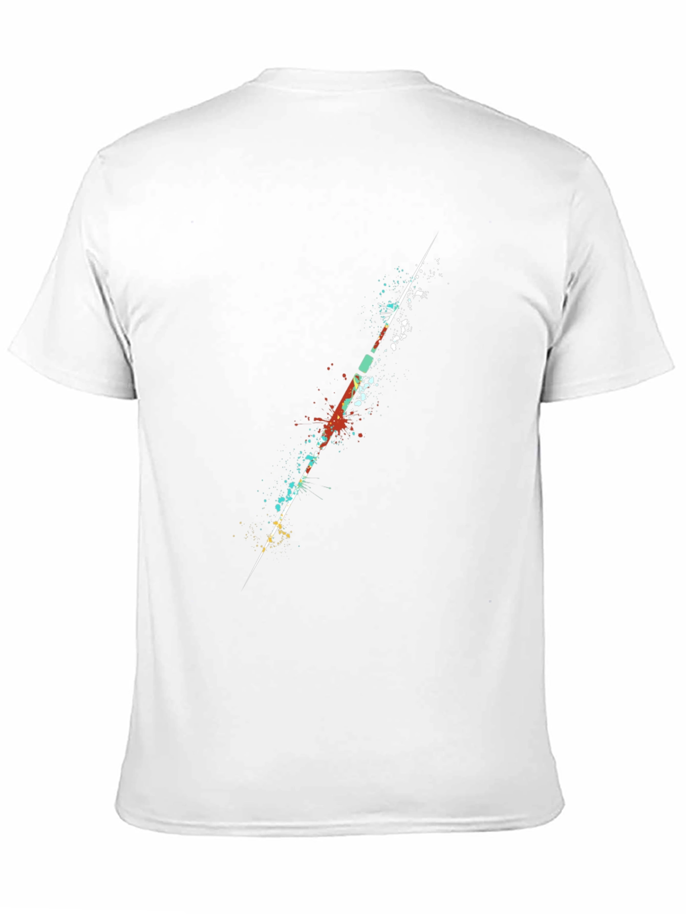 Abstract Splatter Graphic Print Black T-Shirt
