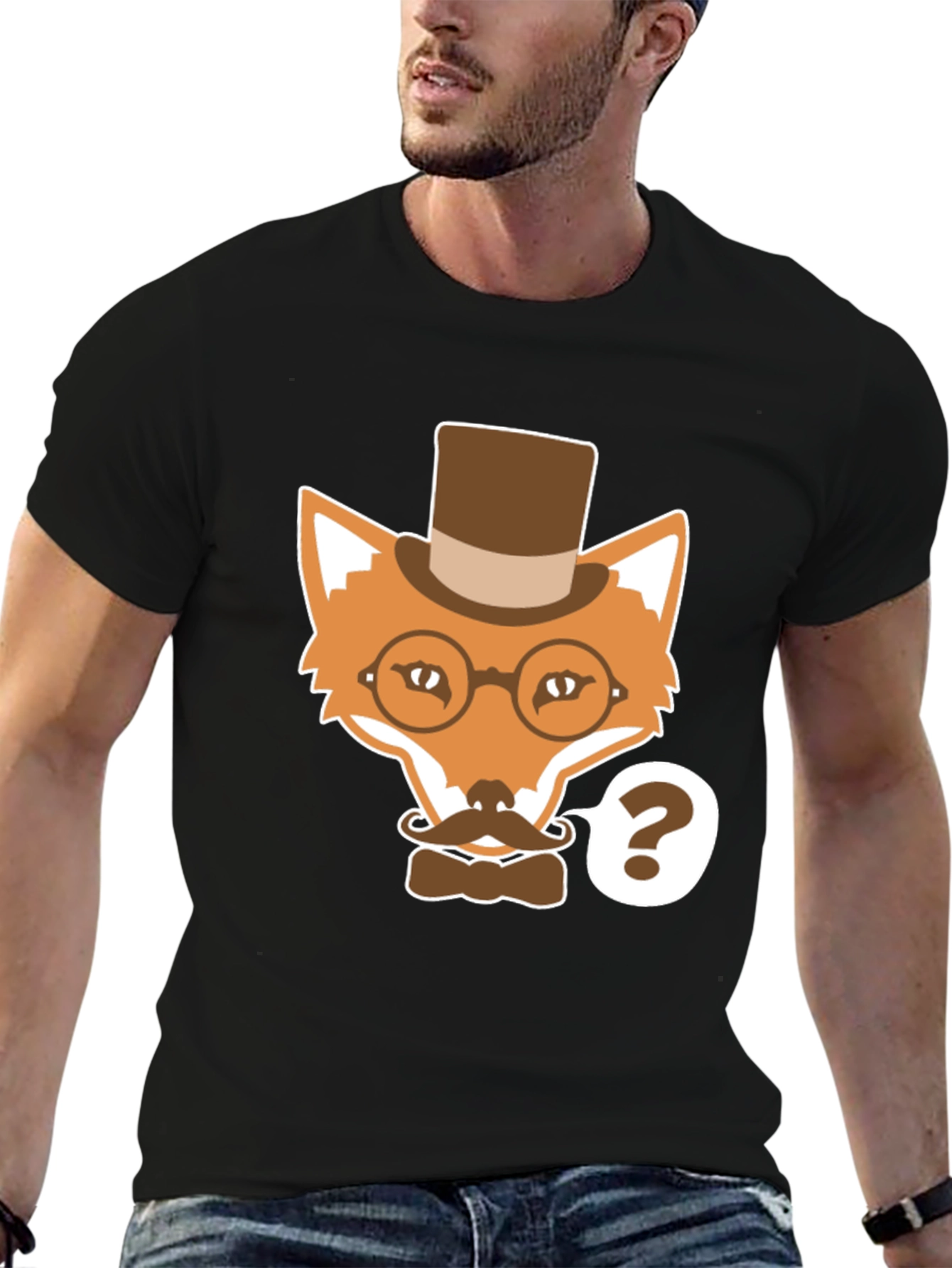 Dapper Fox T-Shirt - Funny Cartoon Animal Tee