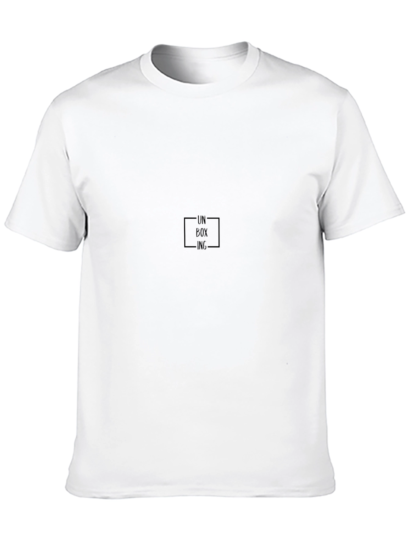 Mens Black Crew Neck T-Shirt - Unboxing Style