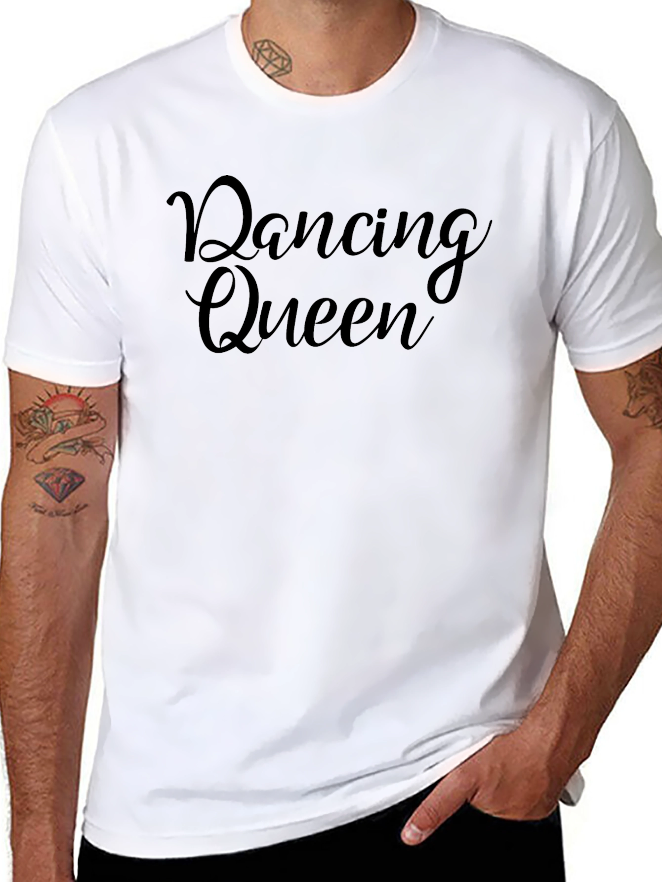 Dancing Queen Graphic Tee - Trendy Crew Neck T-Shirt