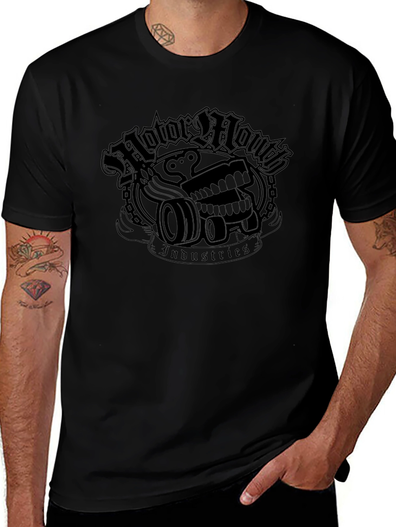 Motor Mouth Industries Black Graphic Tee
