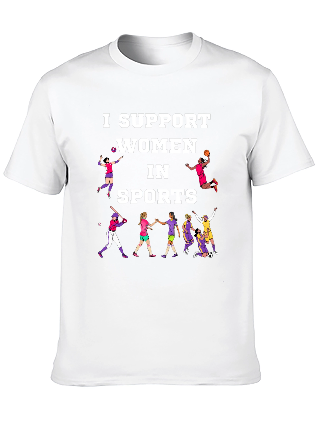 I Support Women in Sports Graphic T-Shirt
