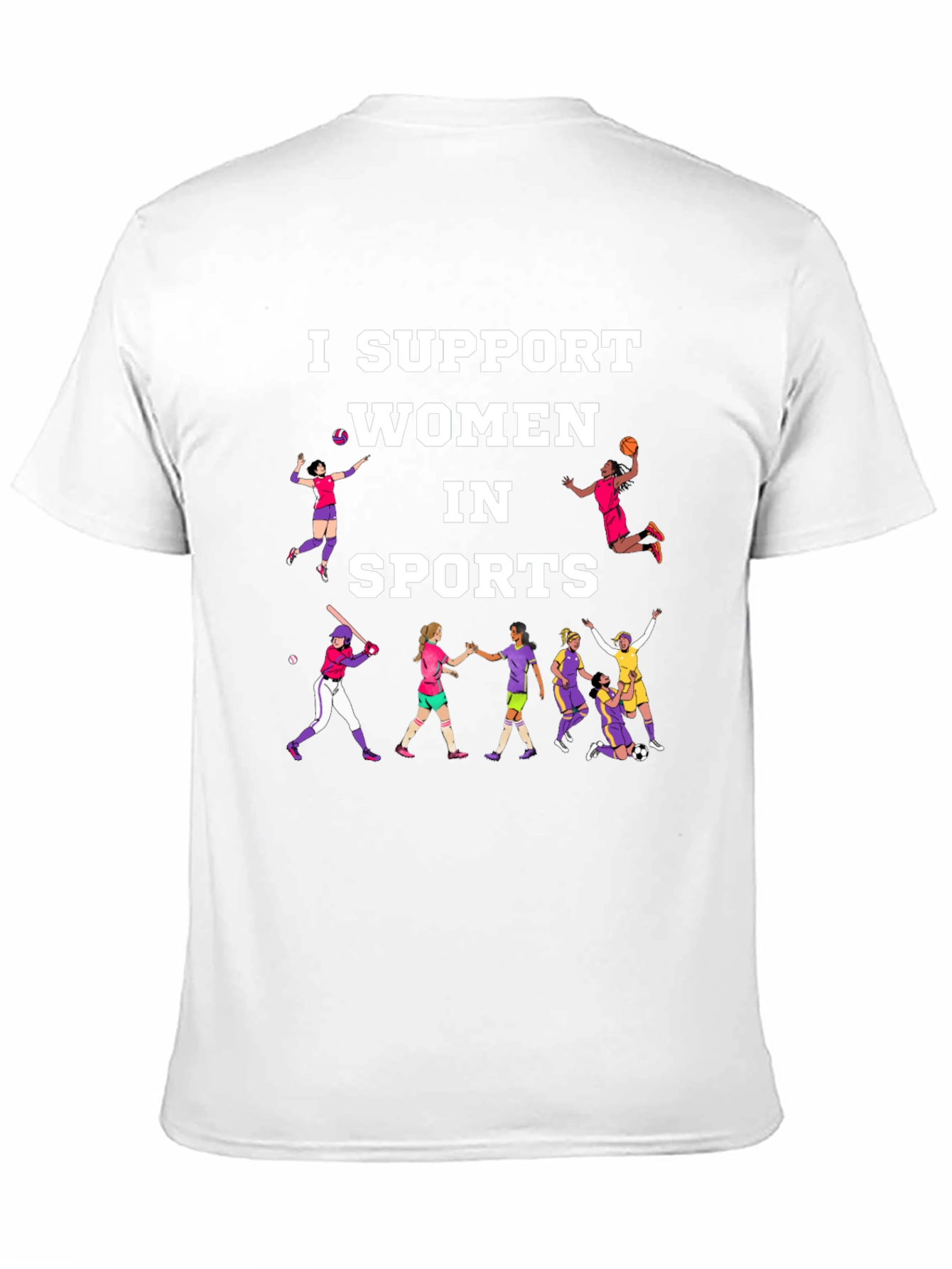 I Support Women in Sports Graphic T-Shirt