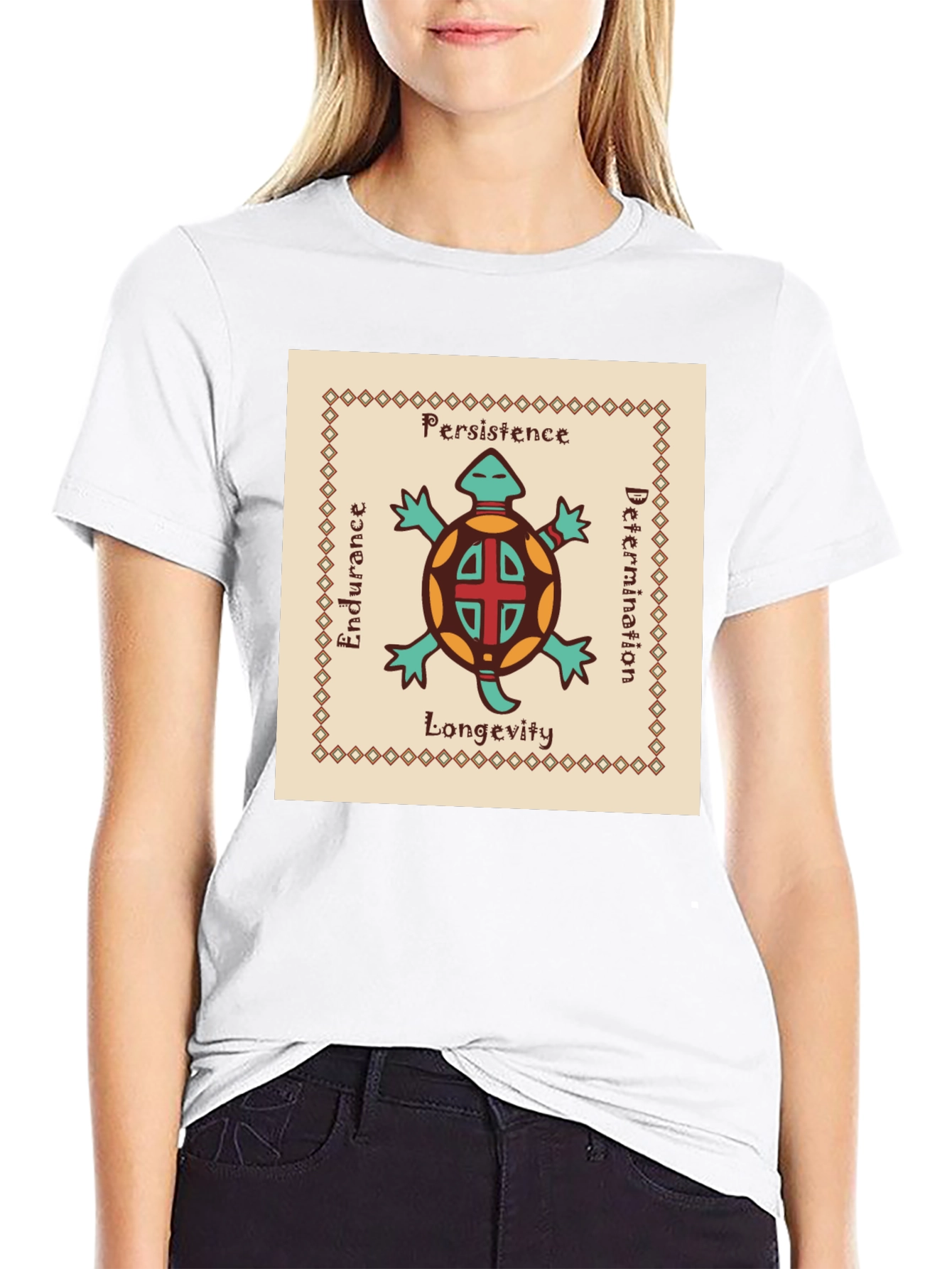Turtle Totem T-Shirt: Persistence Endurance Longevity