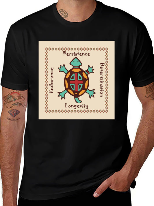 Turtle Totem T-Shirt: Persistence Endurance Longevity