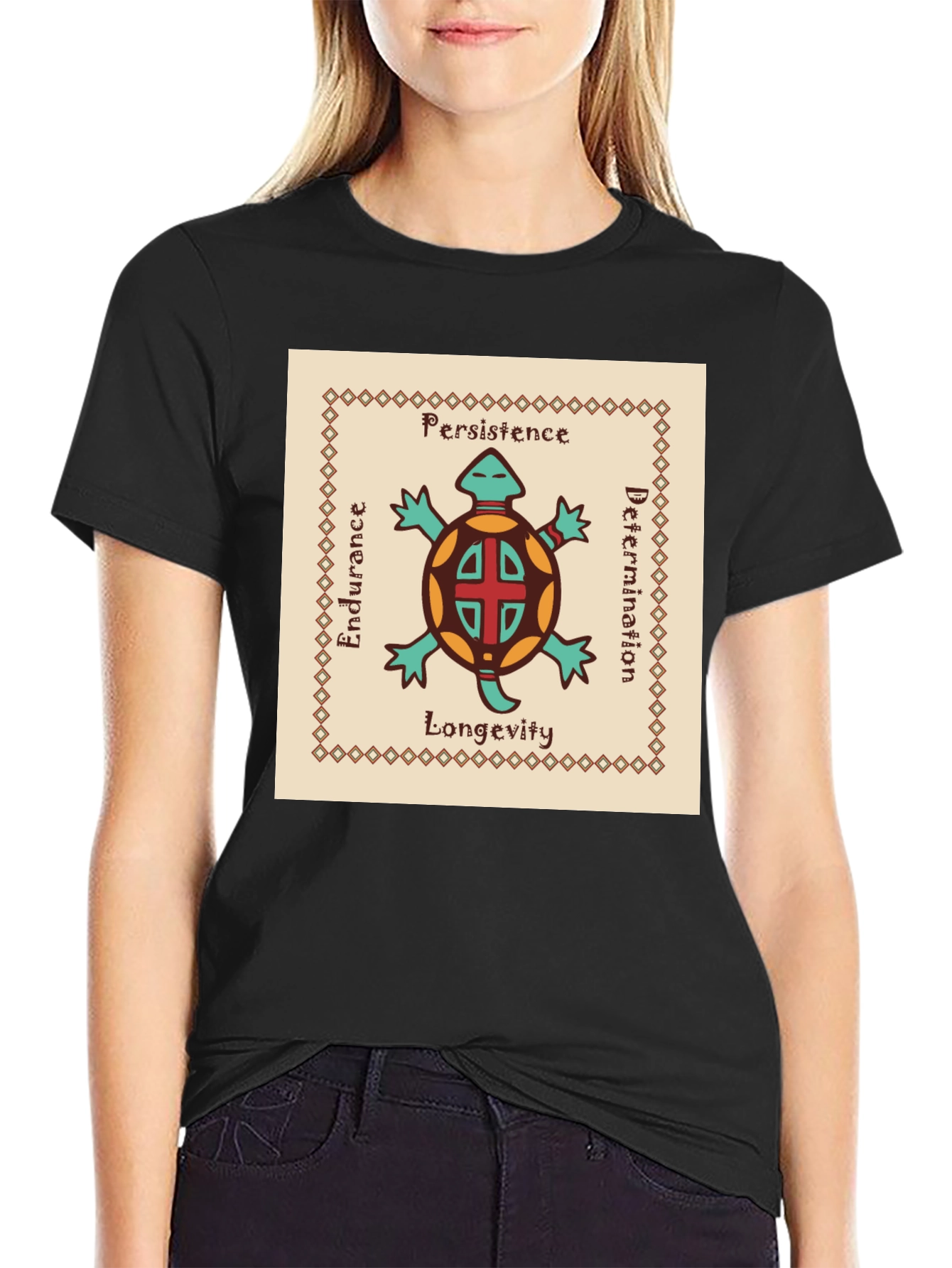 Turtle Totem T-Shirt: Persistence Endurance Longevity