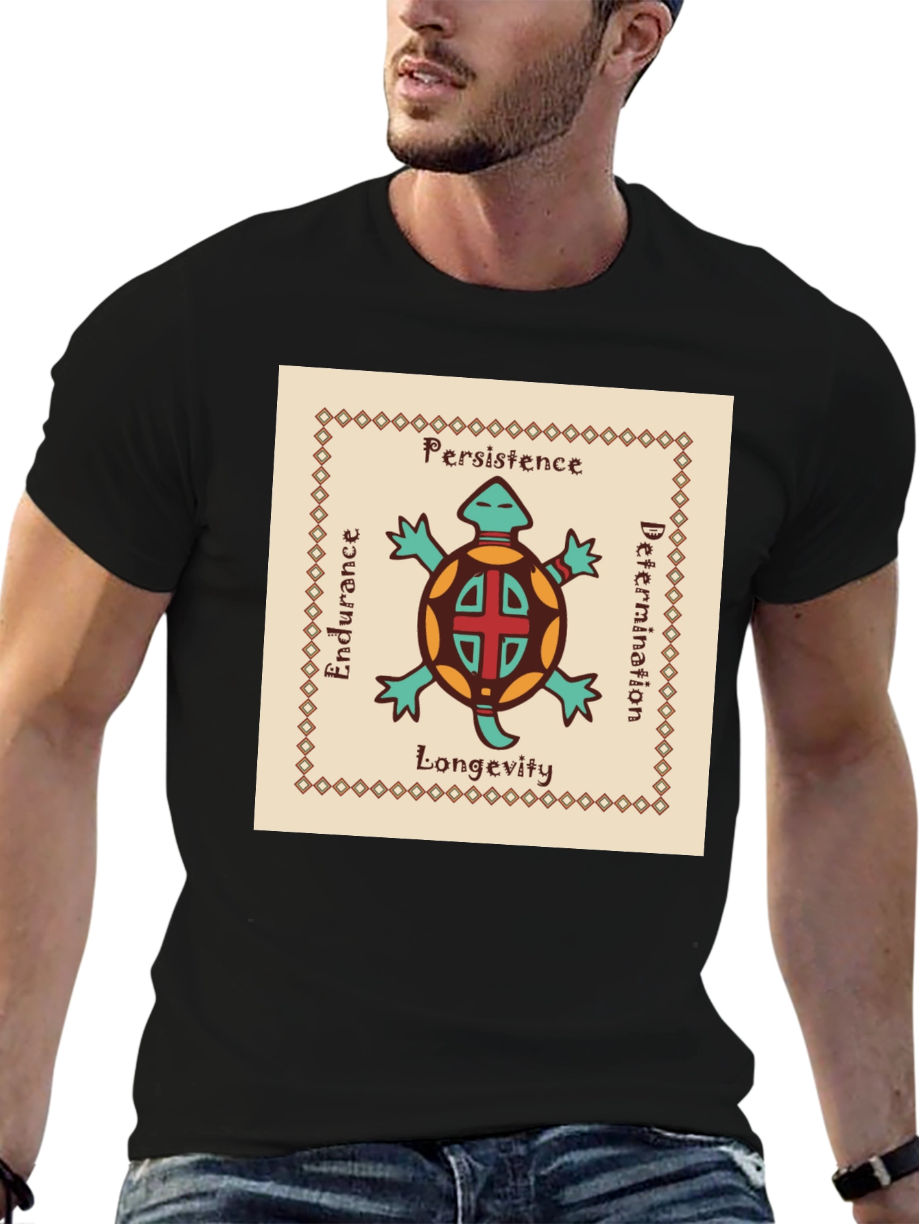 Turtle Totem T-Shirt: Persistence Endurance Longevity