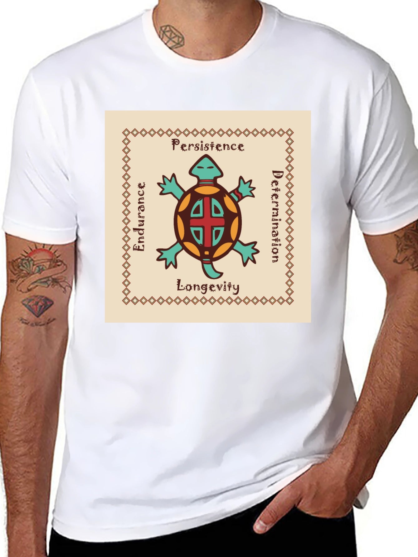 Turtle Totem T-Shirt: Persistence Endurance Longevity