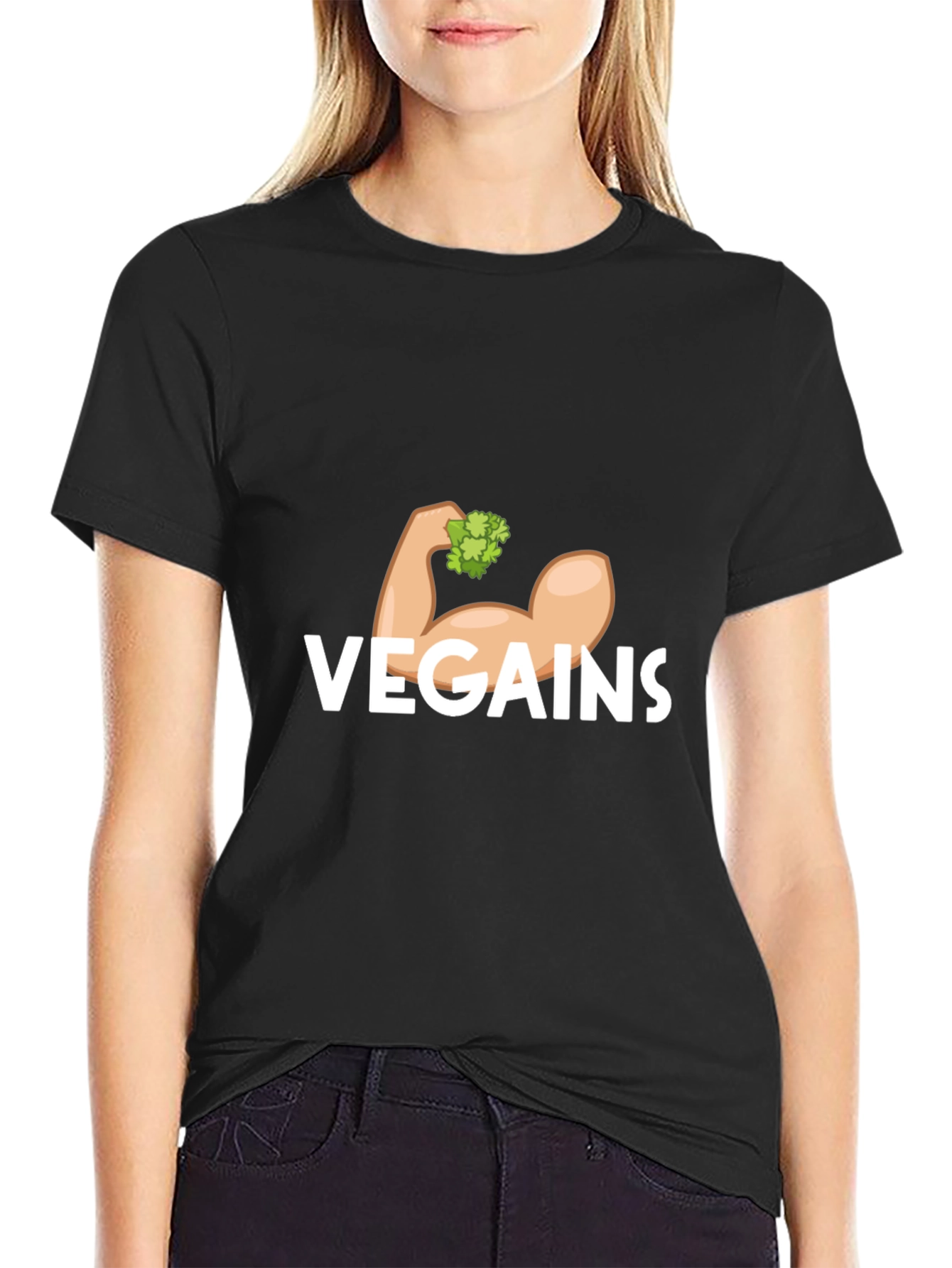 Vegains T-Shirt - Vegan Gains Muscle Tee