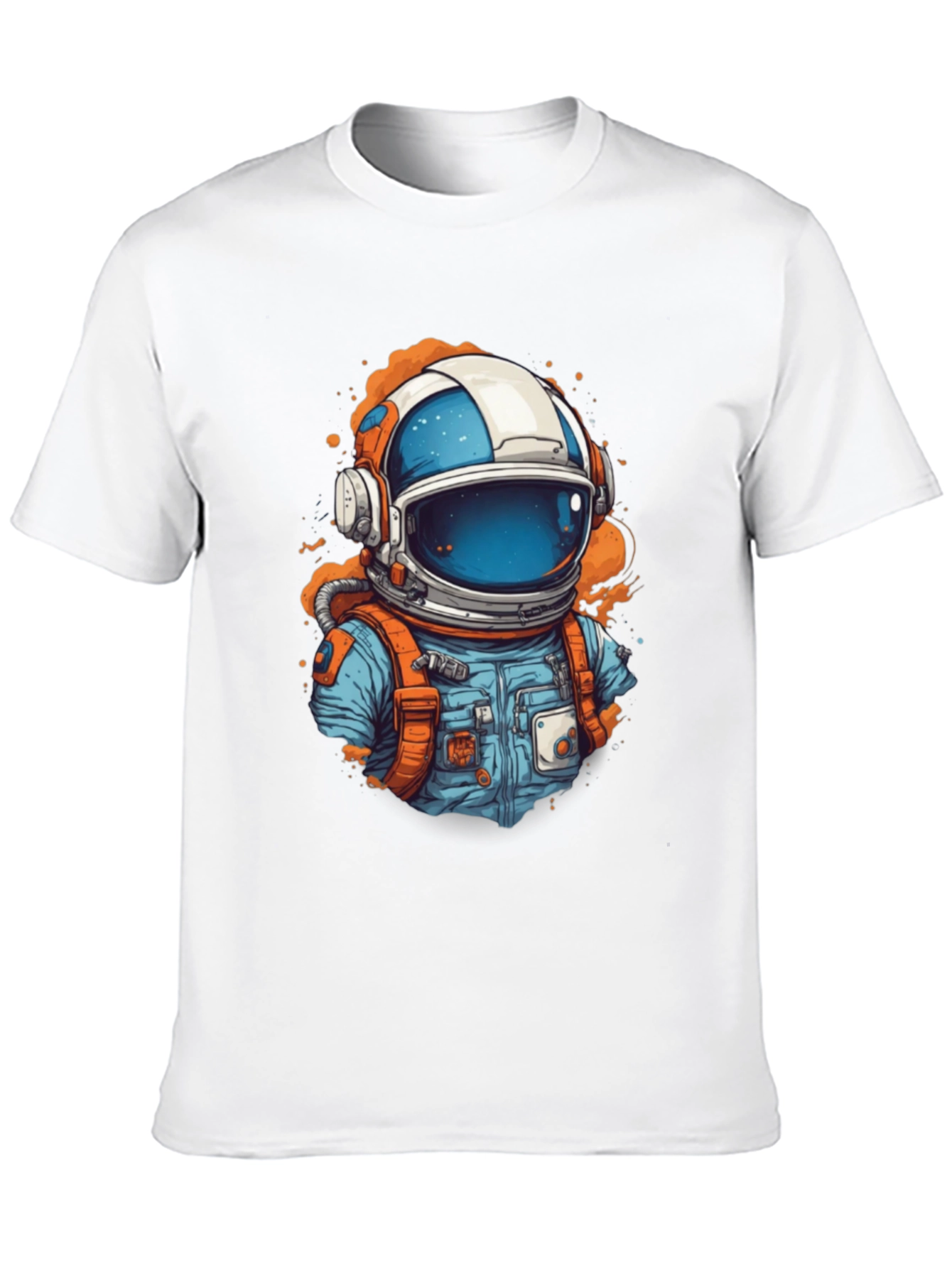 Astronaut Graphic Tee - Black Cotton Comfort