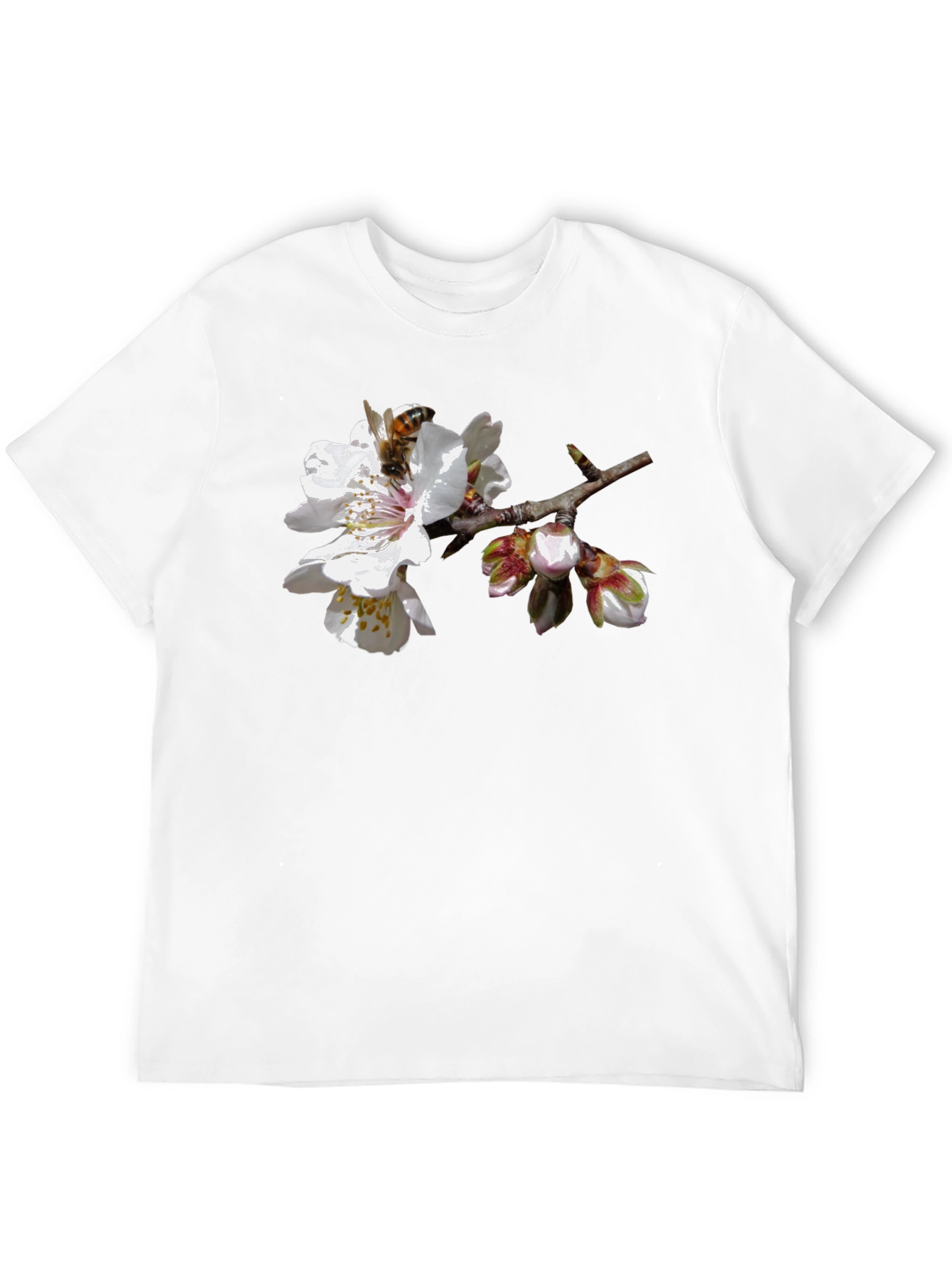 Bee on Blossom Graphic T-Shirt - Black