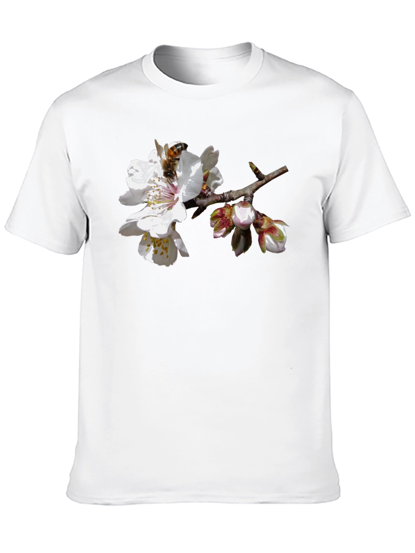 Bee on Blossom Graphic T-Shirt - Black