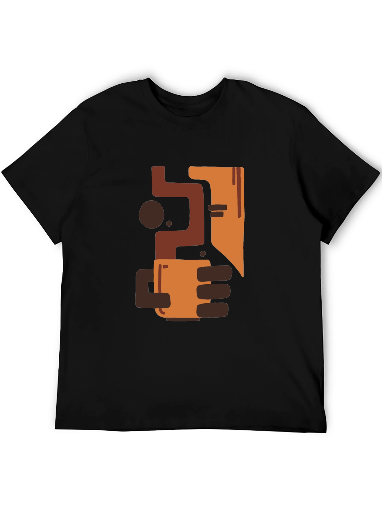 Abstract Art Coffee T-Shirt - Modern Graphic Tee