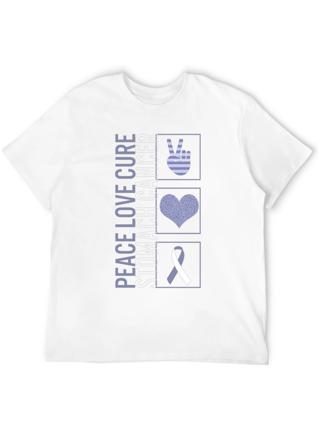Peace Love Cure Stomach Cancer Awareness T-Shirt