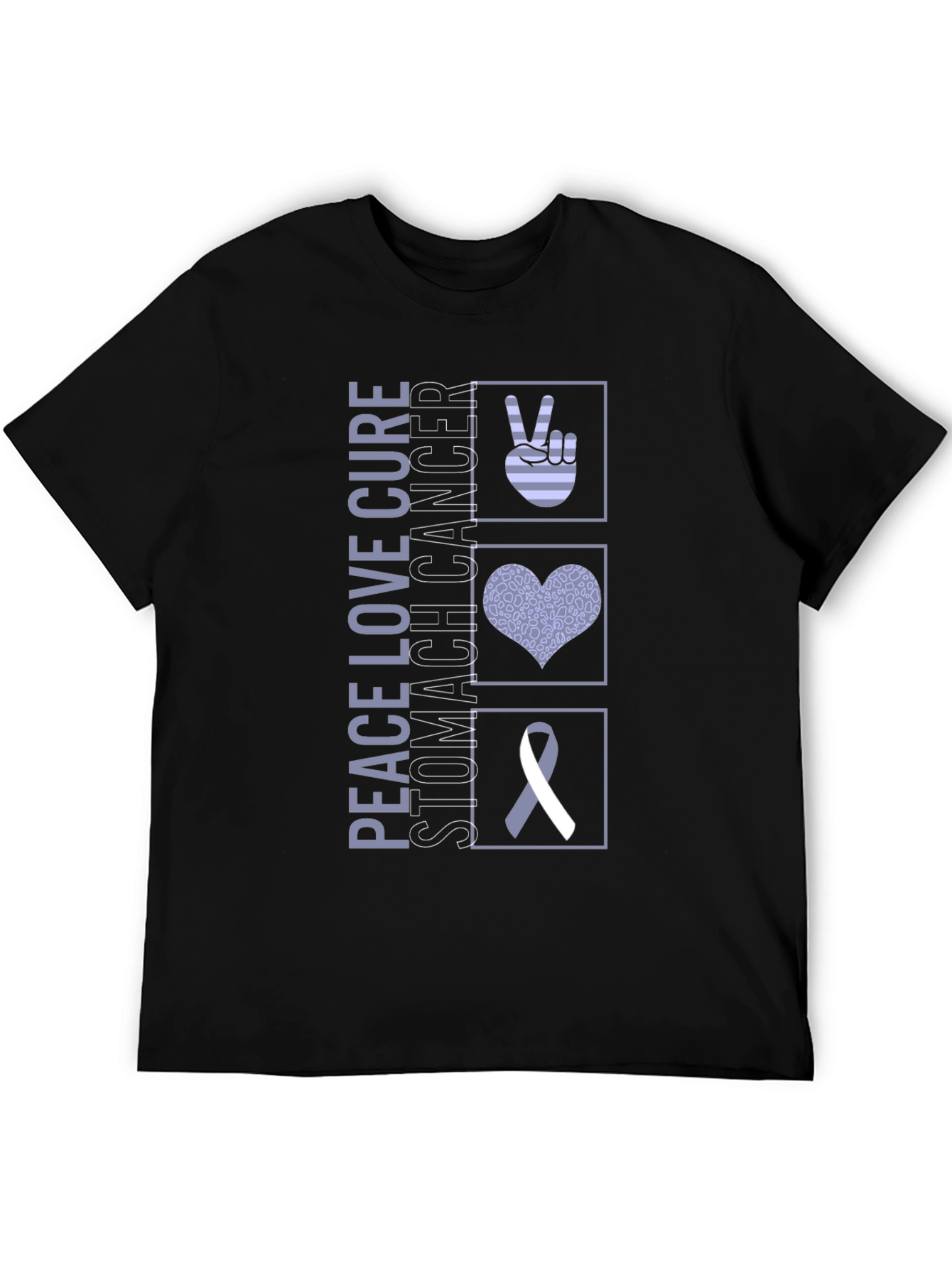 Peace Love Cure Stomach Cancer Awareness T-Shirt