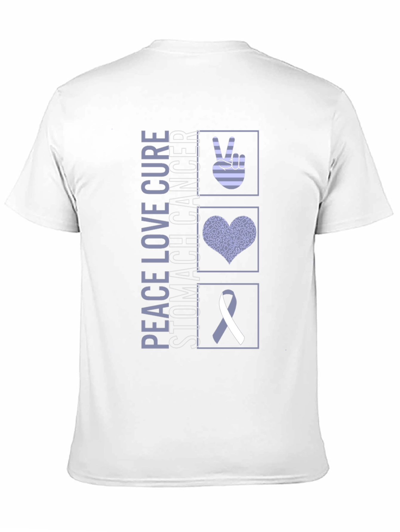 Peace Love Cure Stomach Cancer Awareness T-Shirt