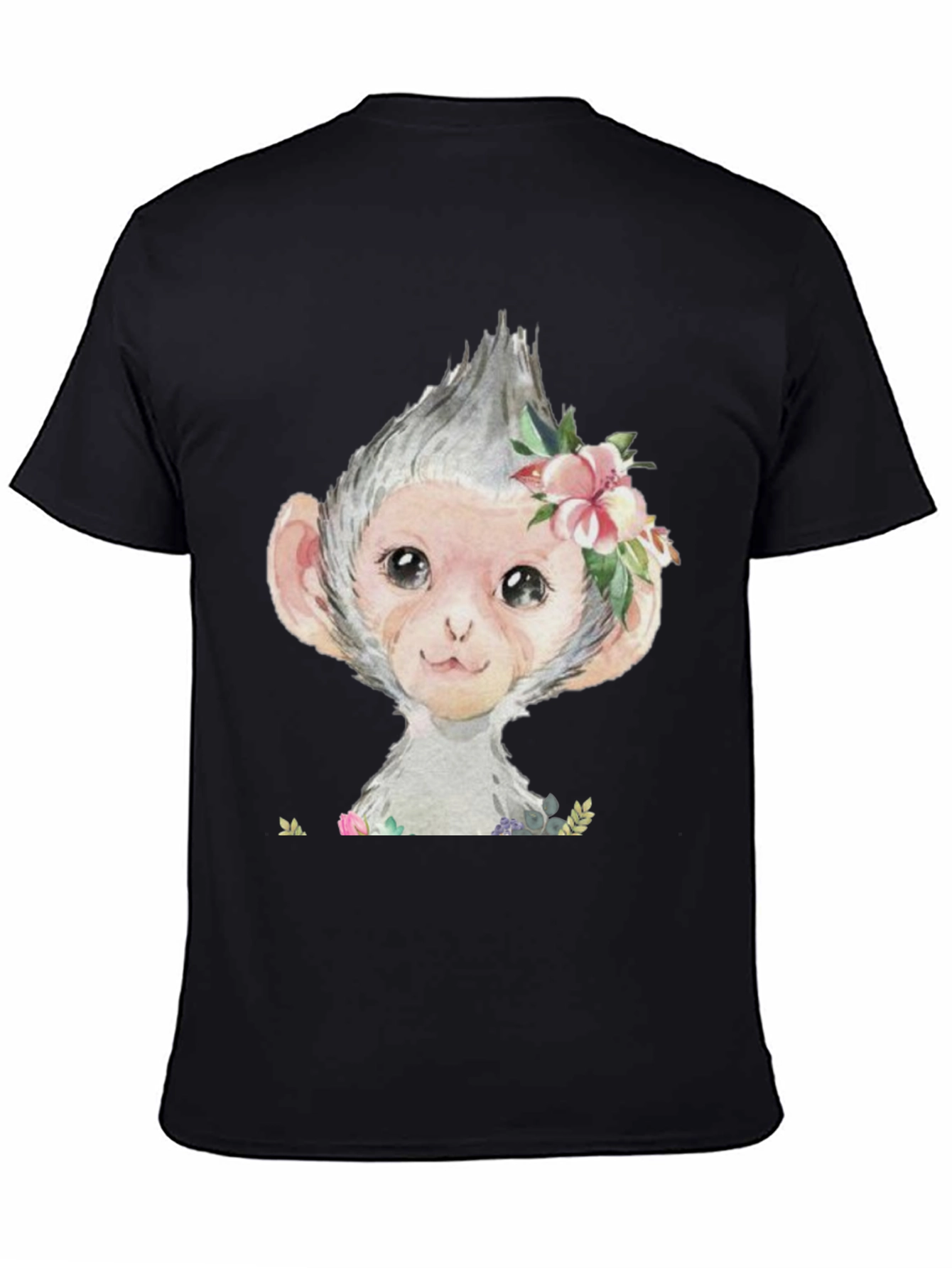 Monkey Floral T-Shirt - Cute Graphic Tee